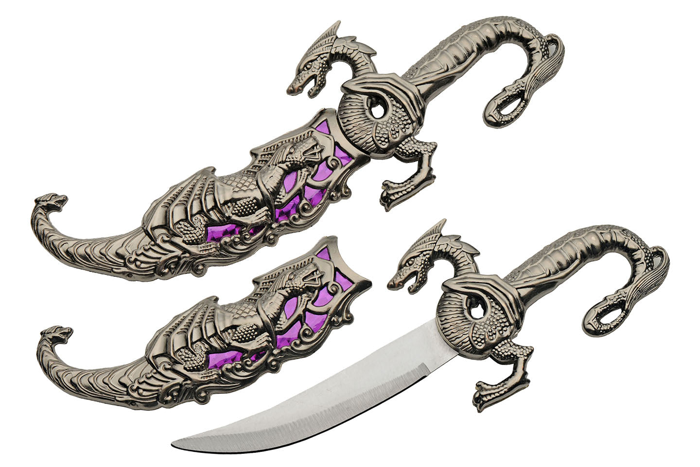 Fantasy Dragon Knife - Indigo