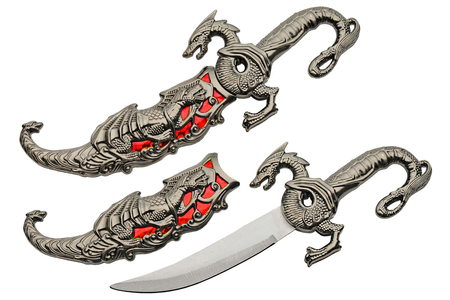 Fantasy Dragon Knife - Flame Red